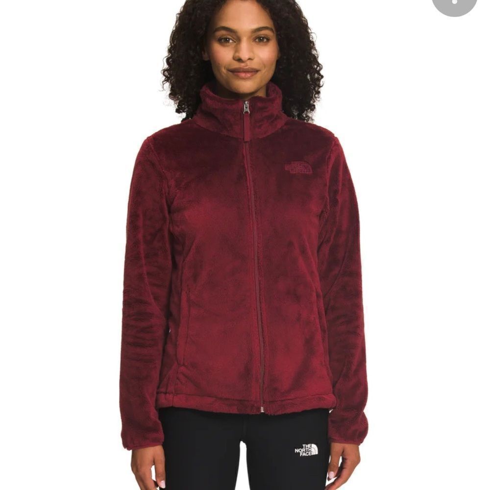 The North face osito oso furry teddy jacket purple magenta pink red large (L)